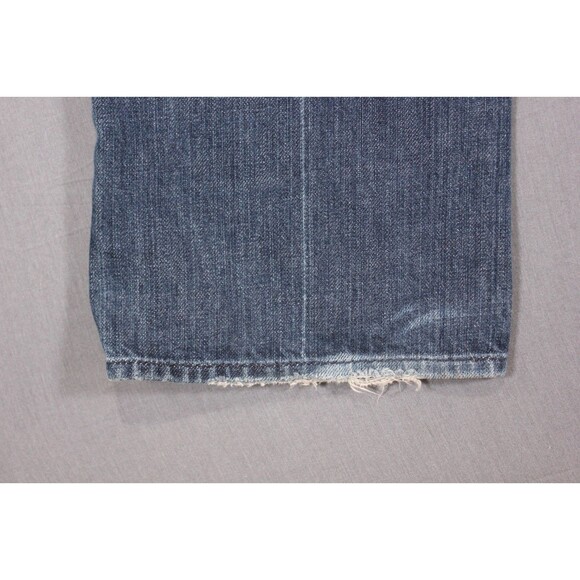 7 For All Mankind Jeans Mens Standard Straight Leg Button Fly Destressed 34X33 - Picture 4 of 14